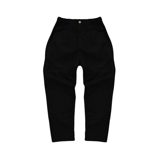 work trousers | hybrid belt-loop | loose-fit | black