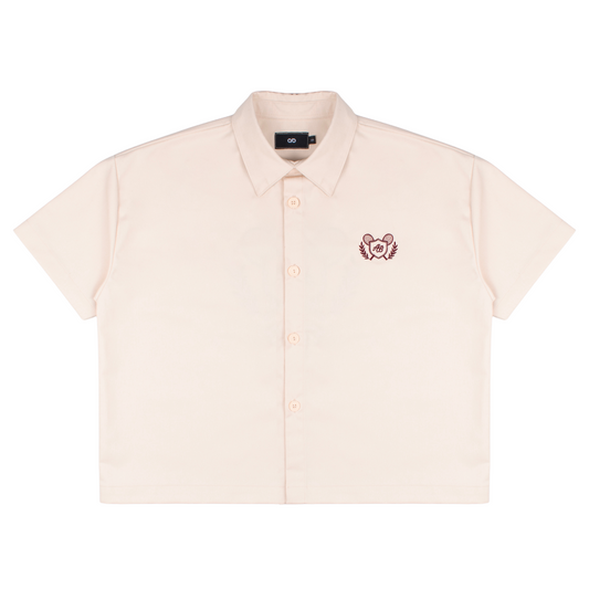 boxy polo shirt | athletics club in crème