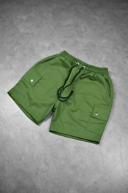 cargo shorts II | basic snap design | tailored | fern