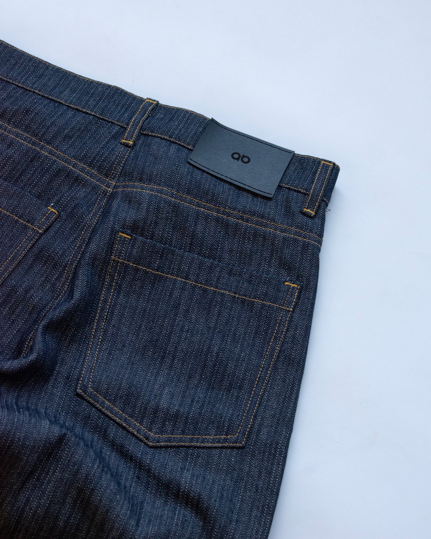 wide-leg trousers | pin stripe denim