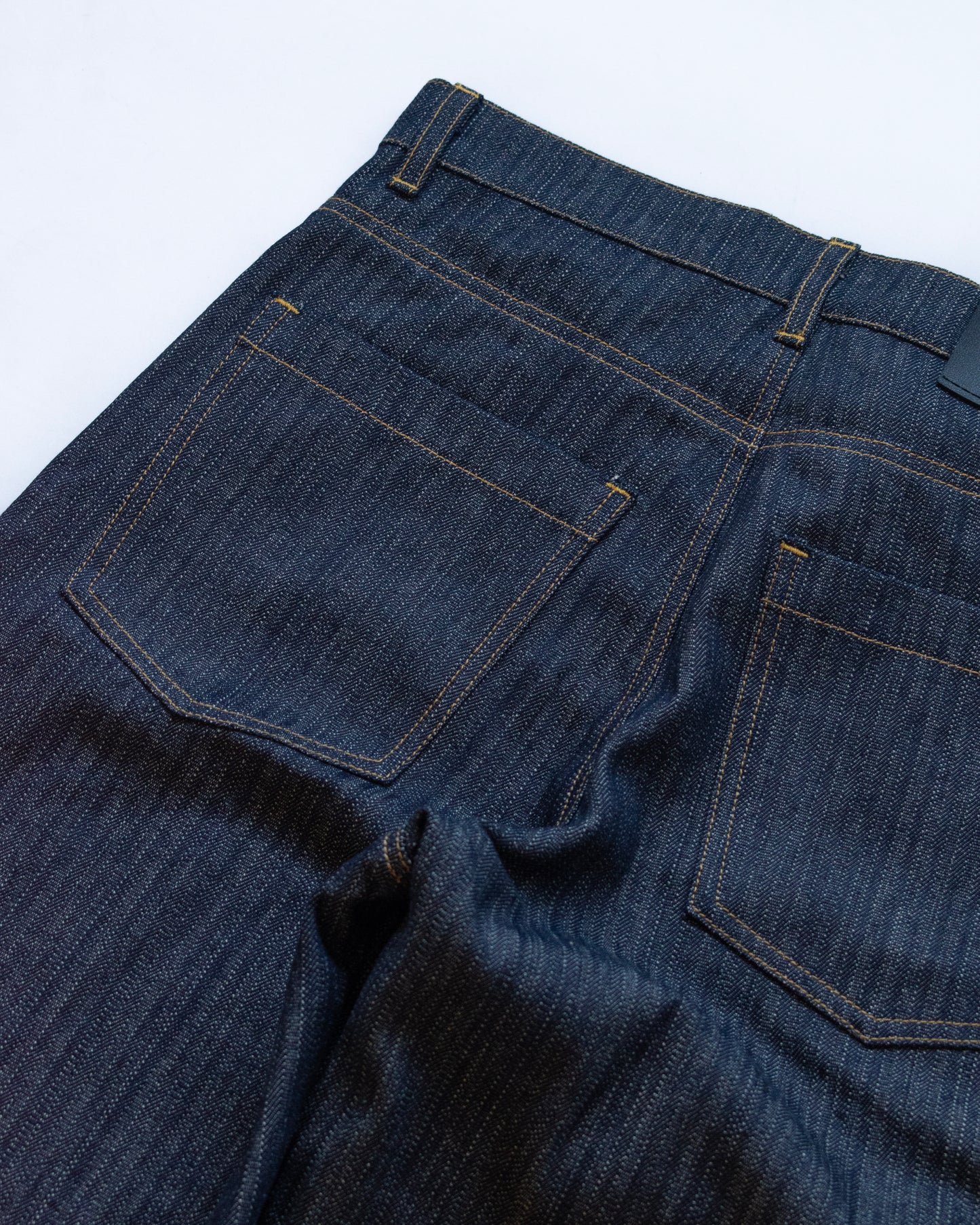 wide-leg trousers | pin stripe denim