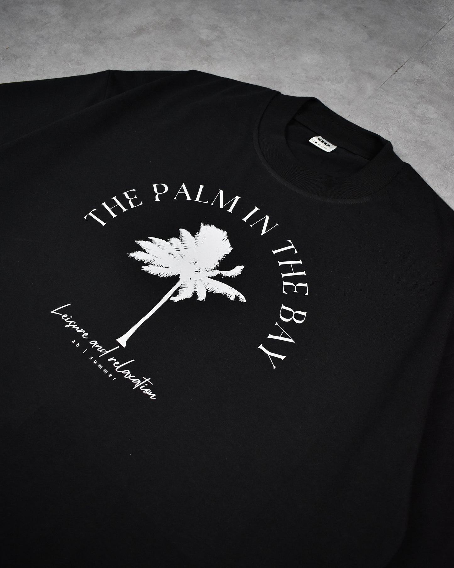 oversized tee | mock neck | episode 3 | the palm in the bay | summer 2024 | black
