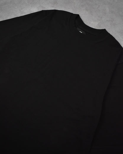 oversized tee | mock neck ep1 | 100% cotton | cropped | black