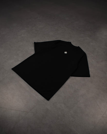 oversized tee | mock neck ep1 | harmony | black