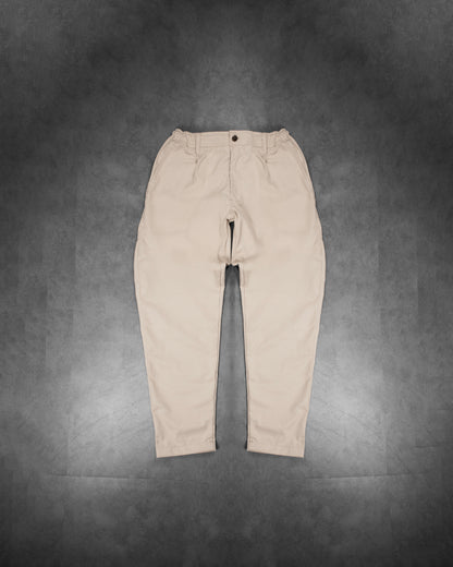 work trousers | hybrid belt-loop | loose-fit | classic twill | crème