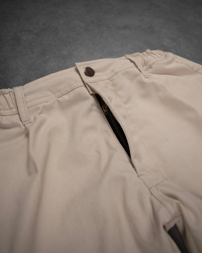 work trousers | hybrid belt-loop | loose-fit | classic twill | crème