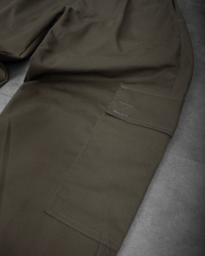 work trousers | utility hexa-pockets | hybrid belt-loop | loose-fit | classic twill | olive