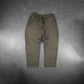 cropped pants | loose-fit | olive
