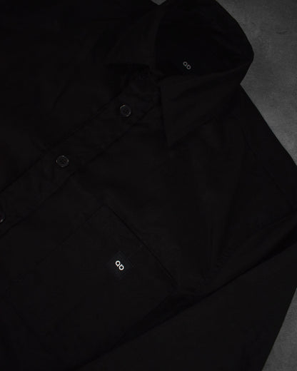 utility jacket | relaxed fit | button-down | classic twill | black