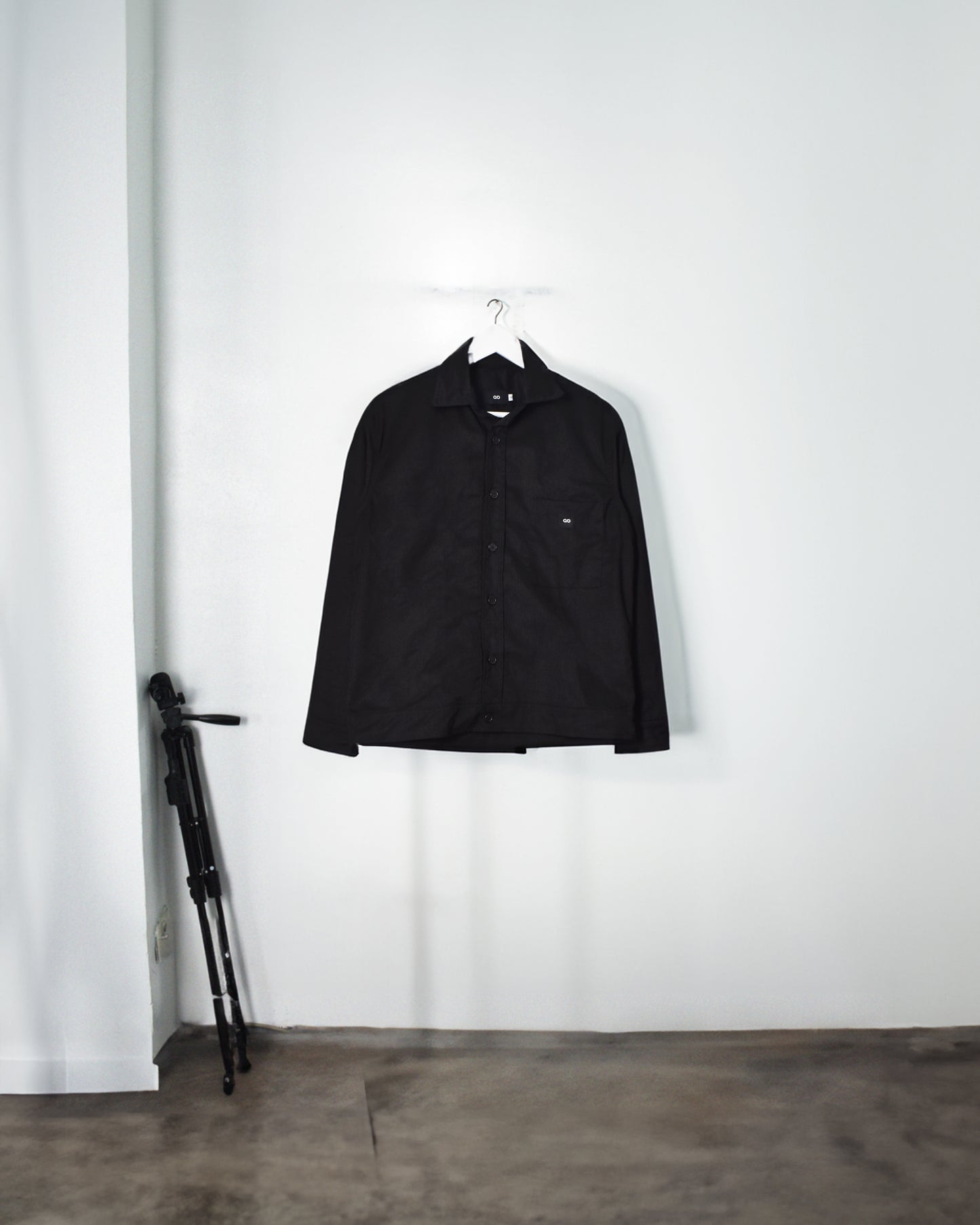 utility jacket | relaxed fit | button-down | classic twill | black