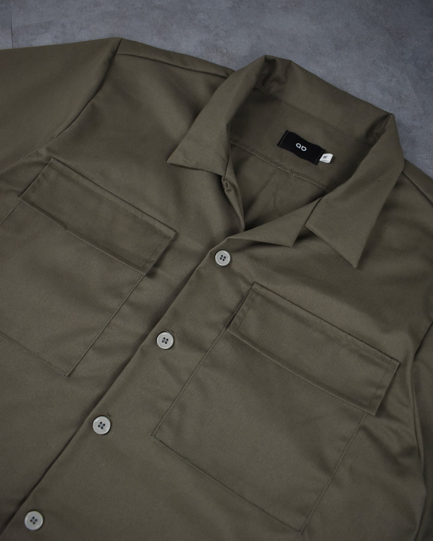 work polo shirt I | button-down | classic twill | olive