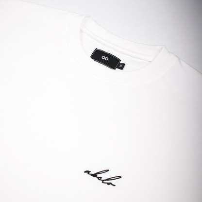 oversized boxy cropped tee | vintage white