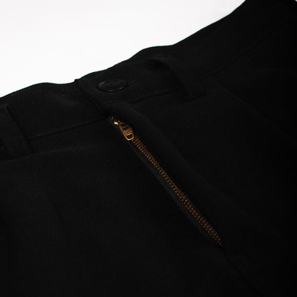wide & pleated smart trousers | black