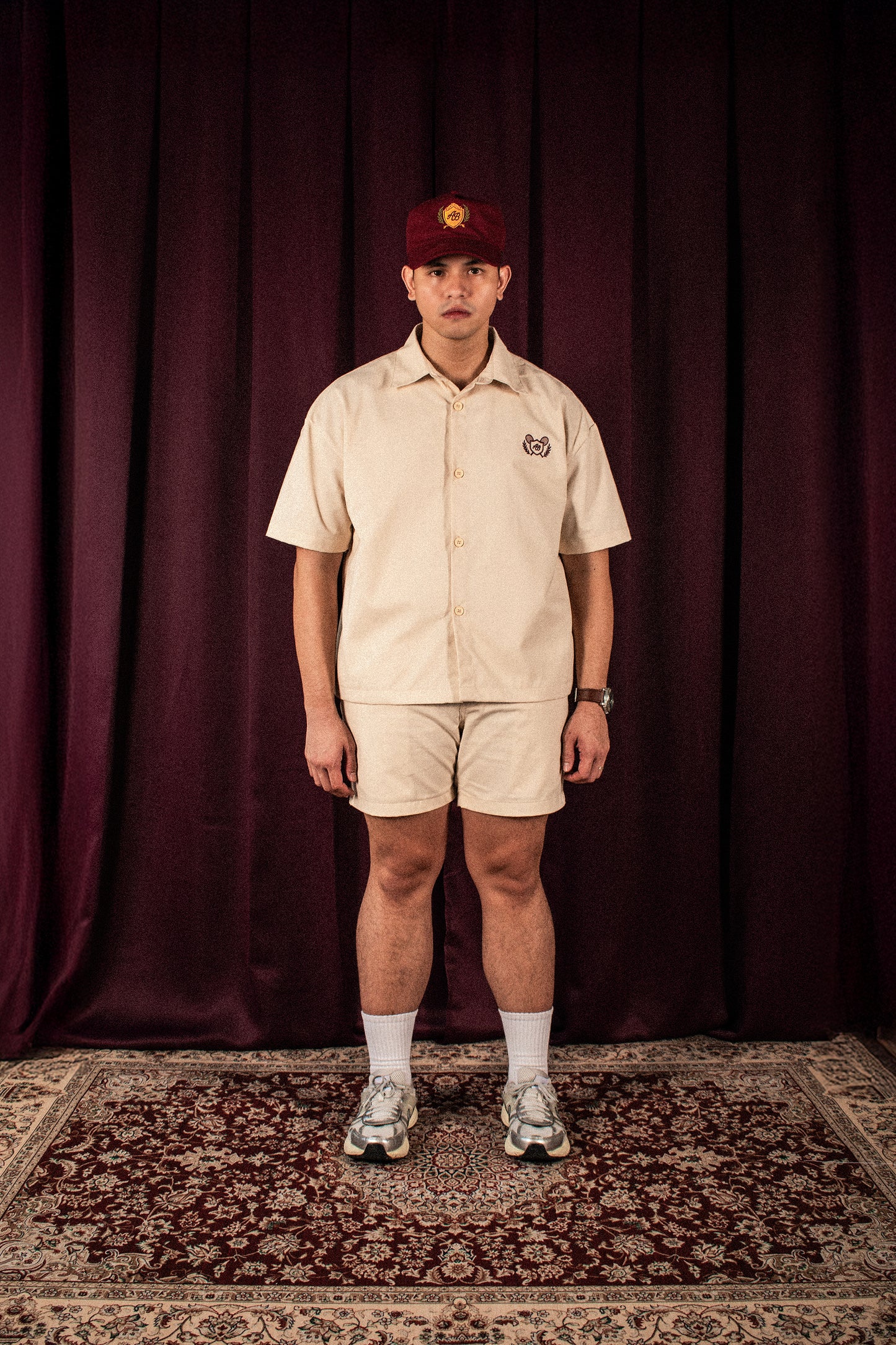 boxy polo shirt | athletics club in crème