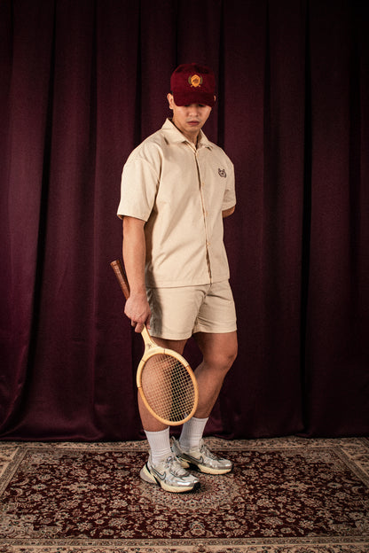 boxy polo shirt | athletics club in crème