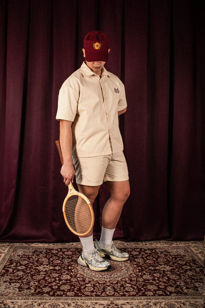 boxy polo shirt | athletics club in crème
