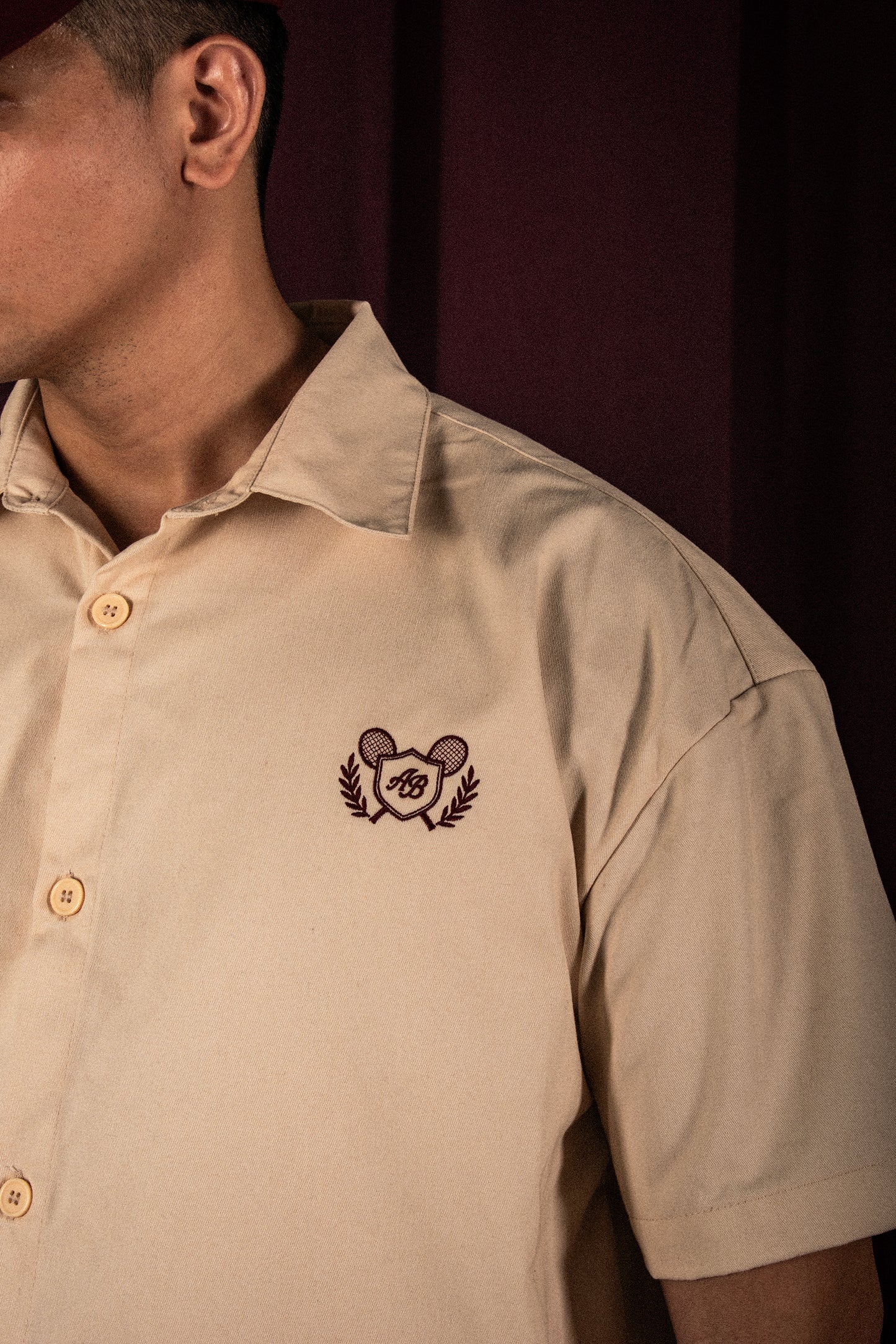 boxy polo shirt | athletics club in crème