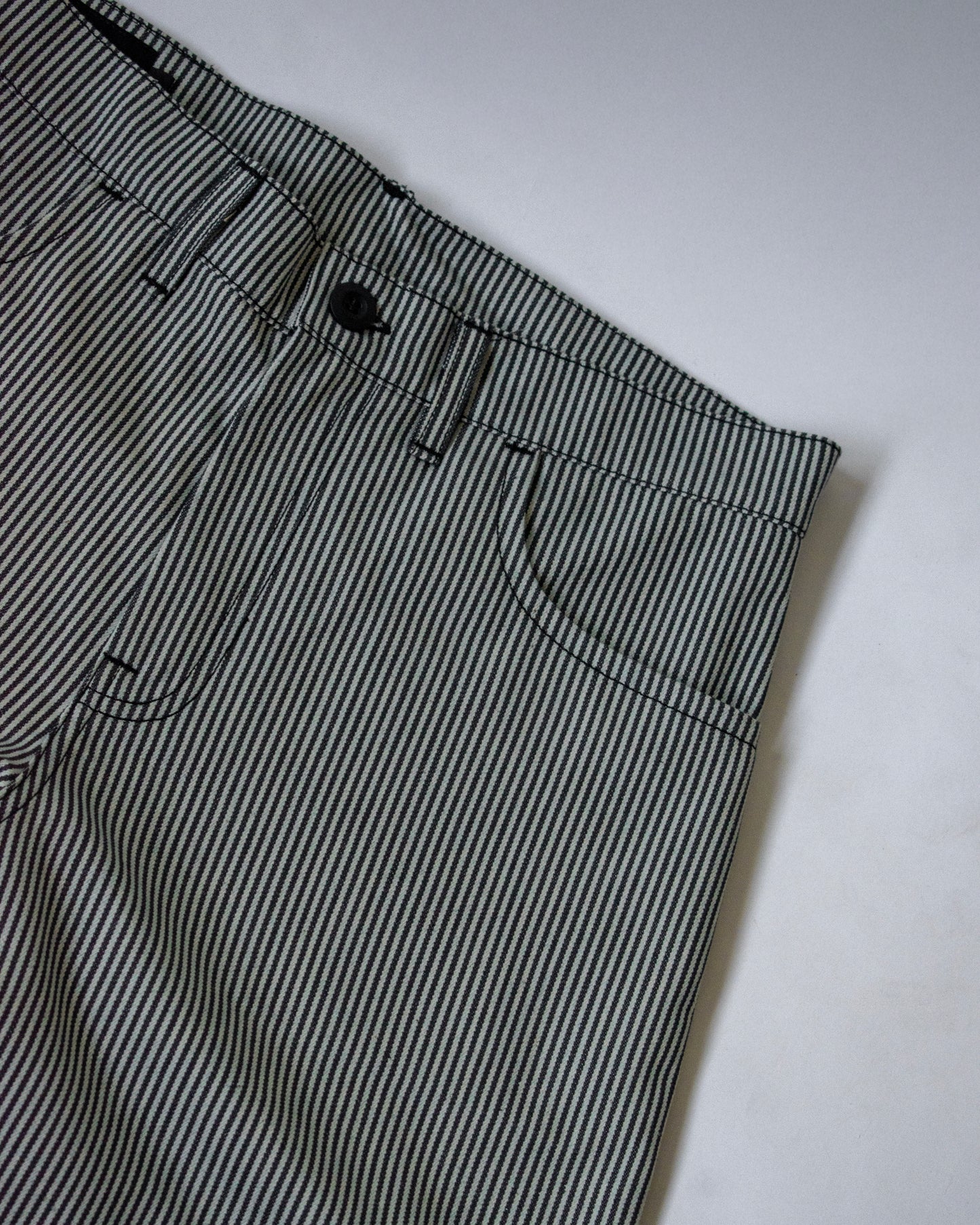 wide-leg trousers | ash stripes