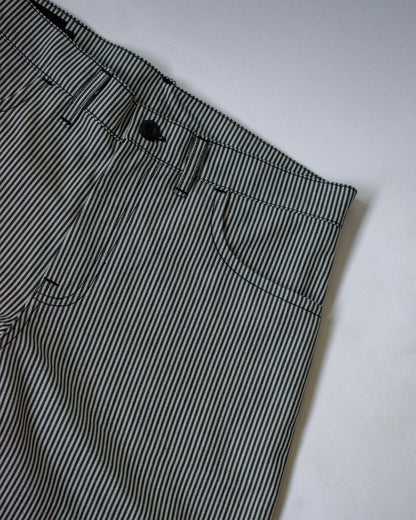 wide-leg trousers | ash stripes