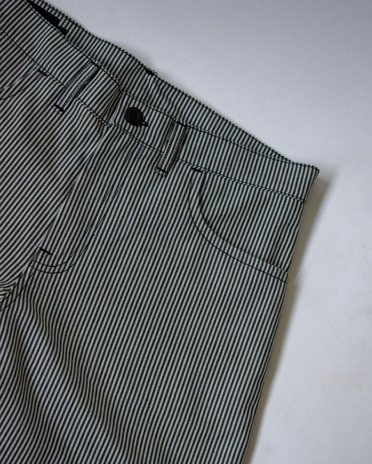 wide-leg trousers | ash stripes