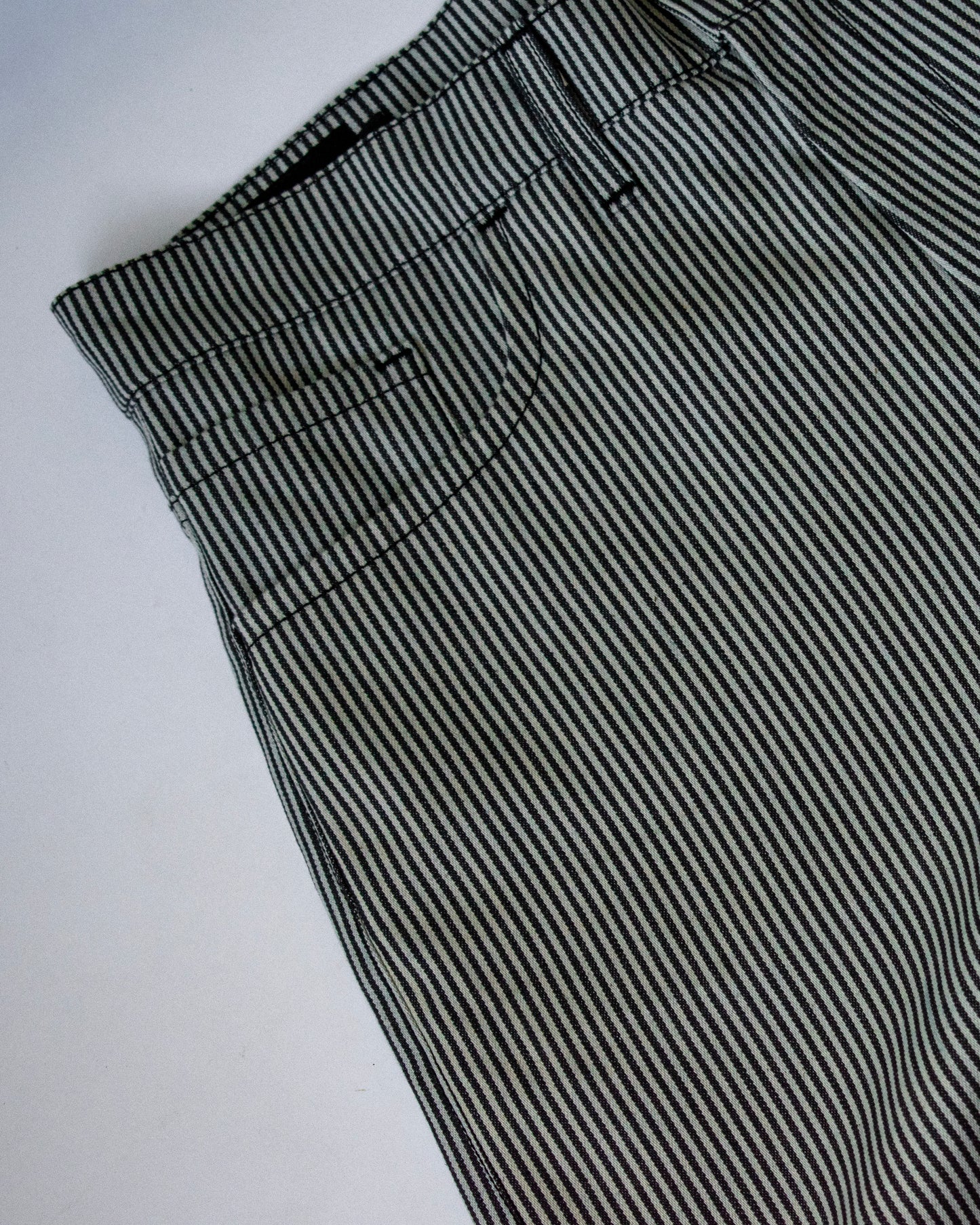 wide-leg trousers | ash stripes