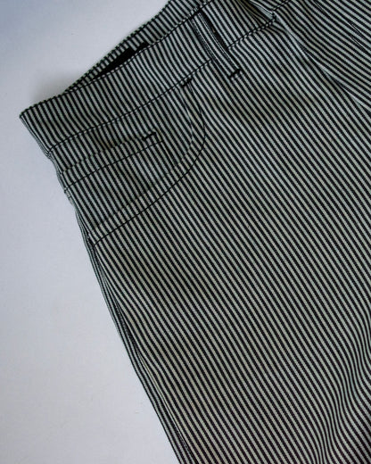 wide-leg trousers | ash stripes