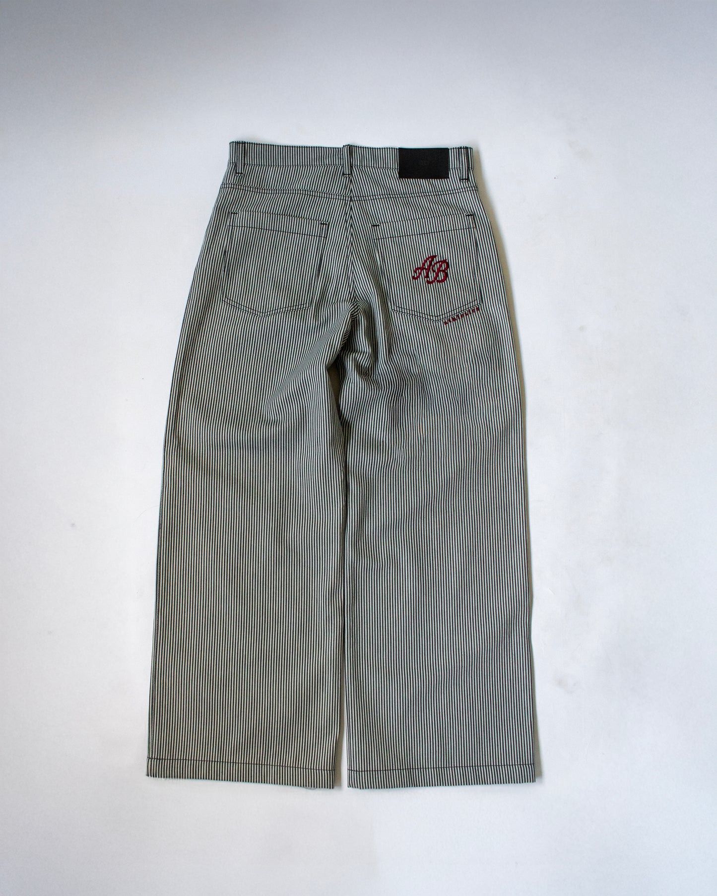 wide-leg trousers | ash stripes