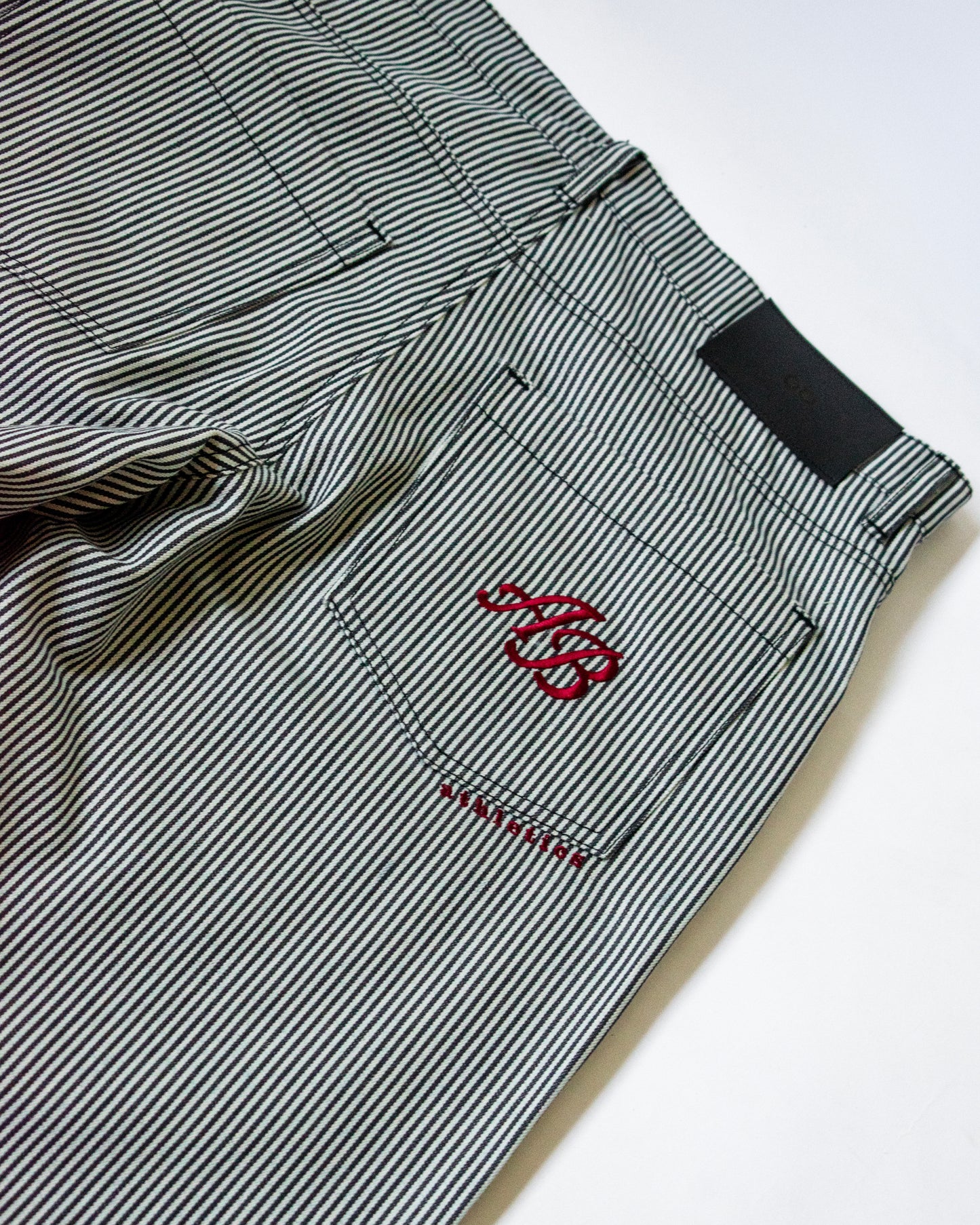 wide-leg trousers | ash stripes