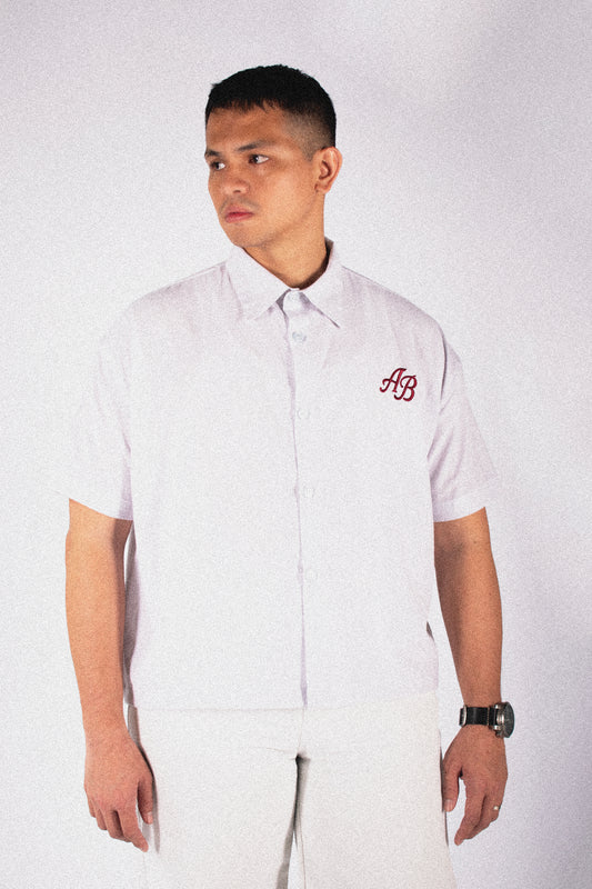 boxy polo shirt | athletics club in snow