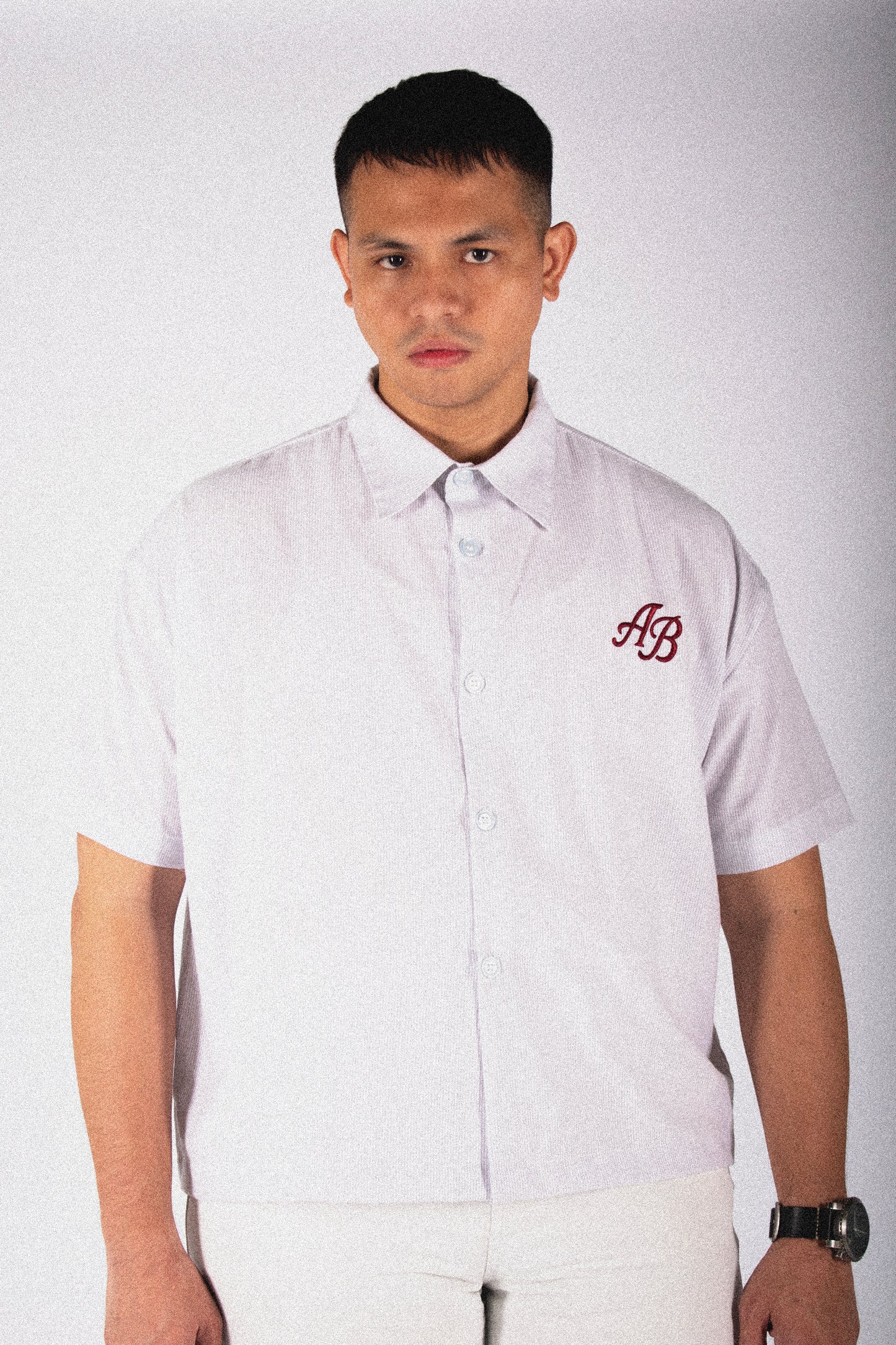 boxy polo shirt | athletics club in snow
