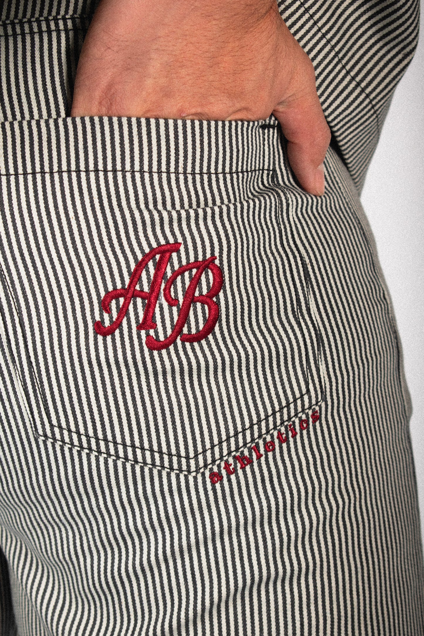 wide-leg trousers | ash stripes