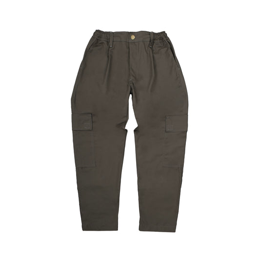 work trousers | utility hexa-pockets | hybrid belt-loop | loose-fit | classic twill | olive