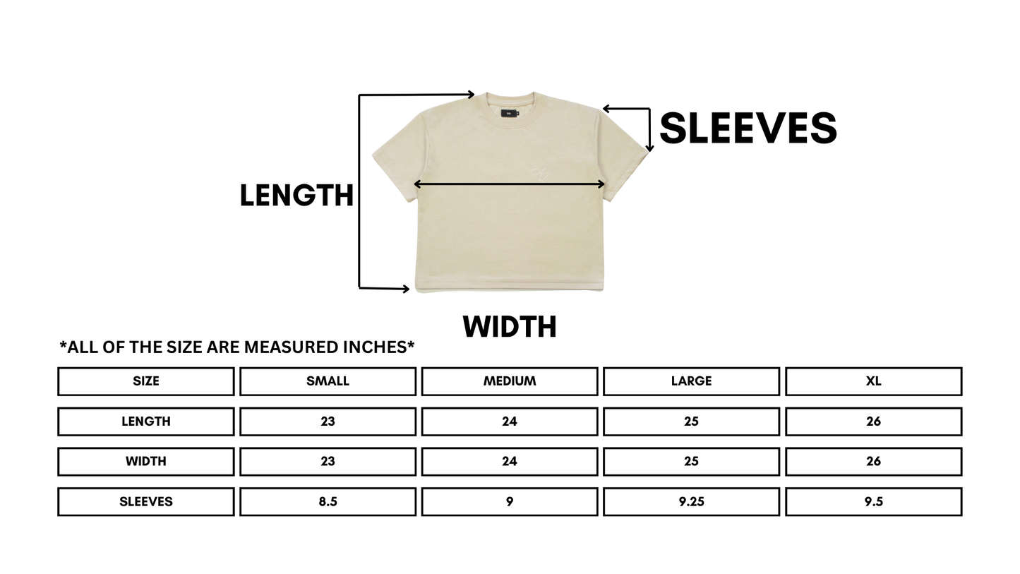 oversized tee | "cropped and box" fit | 260gsm | love of vintage | crème