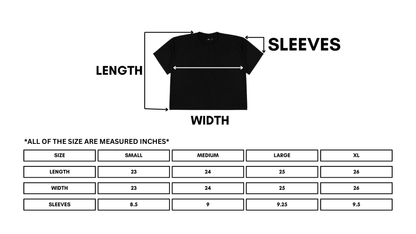 oversized tee | "cropped and box" fit | 260gsm | endless summer | black