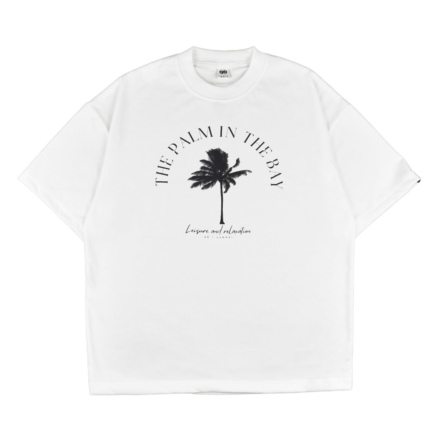 oversized tee | mock neck | episode 3 | the palm in the bay | summer 2024 | vintage white